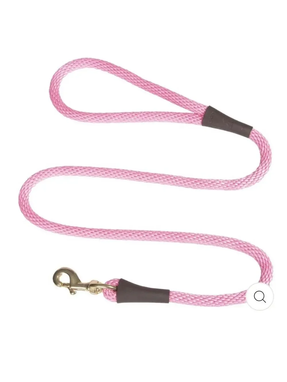 (RGB1) Mendota Pet Large Snap Leash 5/8inx6ft British Style Rope Leash Hot Pink